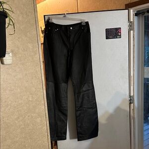 Newport News Black Leather Pants
